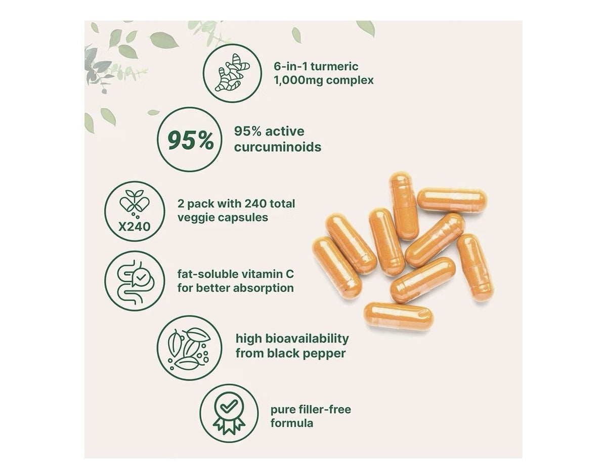 Micro Ingredients Turmeric Curcumin 95 1,000mg Per Serving 2 Pack