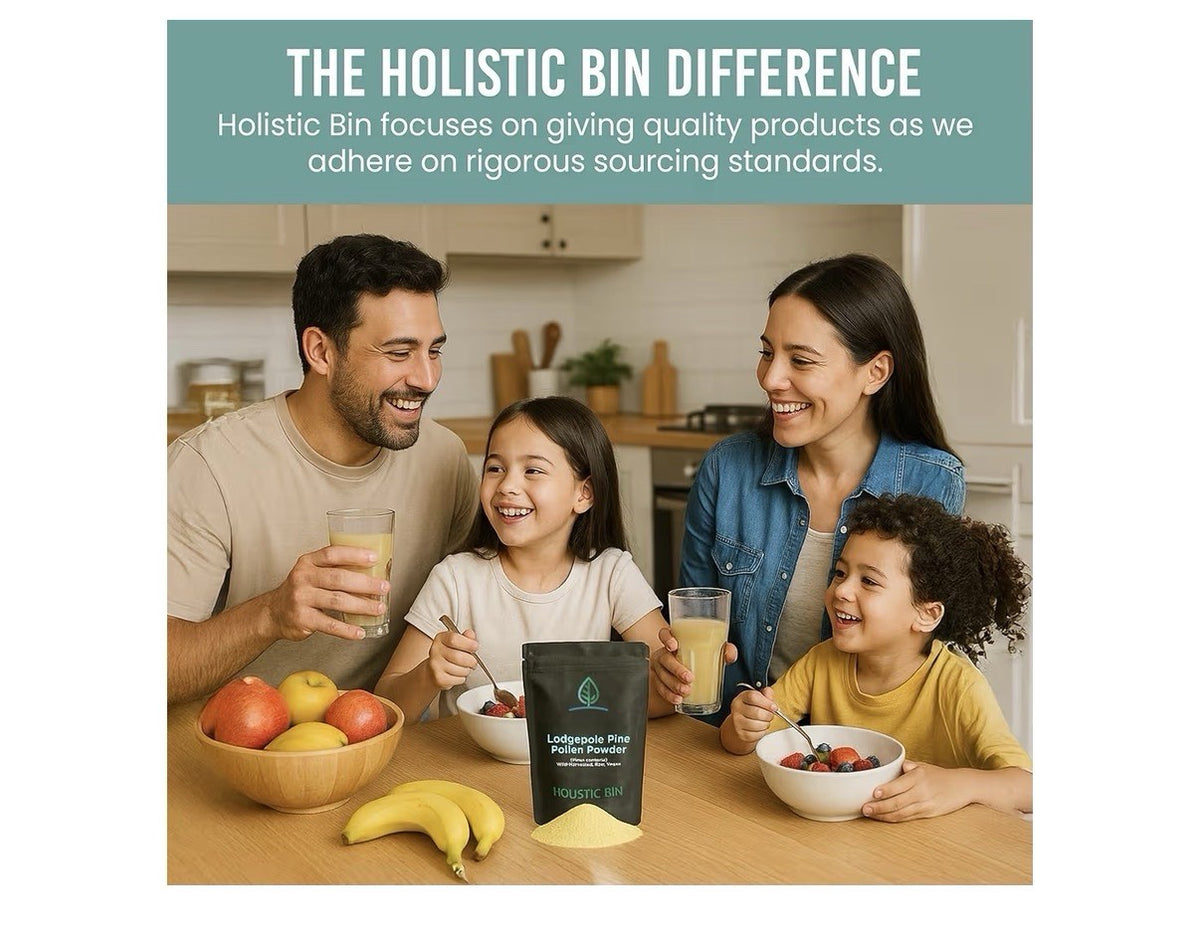 Holistic Lodgepole Pine Pollen Powder Pinus Contorta Golden Canadian 40 Servings