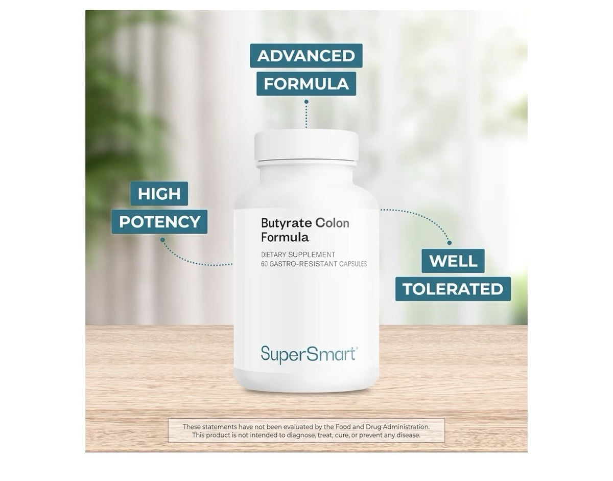 Supersmart Butyrate Colon Formula Advanced Formula With Turmeric 60 Capsules