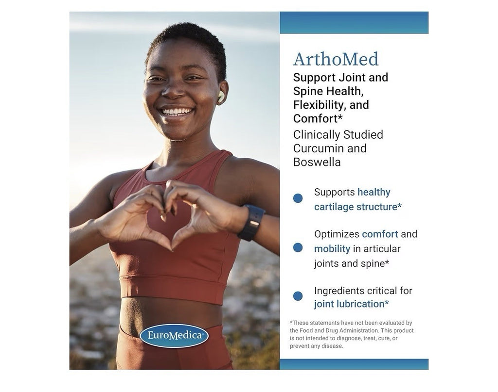Euromedica ArthoMed Supports Joint Spine Health Flexibility And Comfort 60 Caps