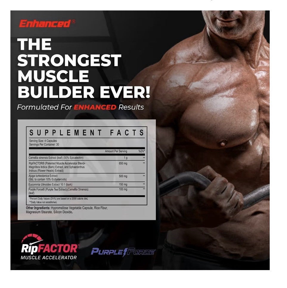 Enhanced Muscle Pro Muscle Builder Supplement Muscle Growth 120 Capsules