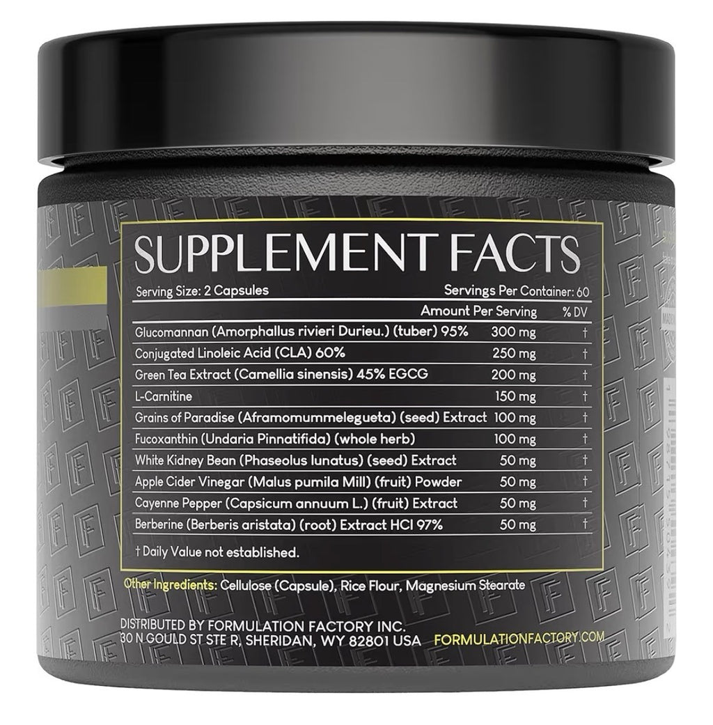 Formulation Factory Metabolism Support Melt Mode Natural Thermogenic 120 Capsule