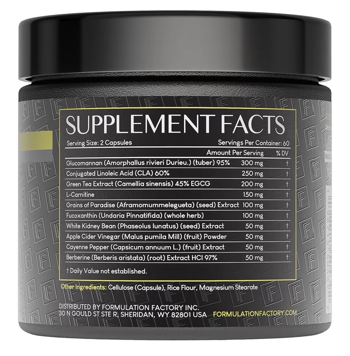 Formulation Factory Metabolism Support Melt Mode Natural Thermogenic 120 Capsule