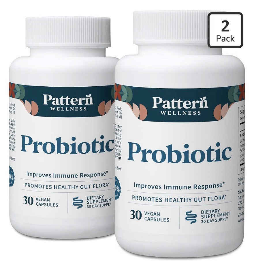 2 Pack Pattern Wellness Probiotic Supplement 51 Billion CFU Immune Response Gut