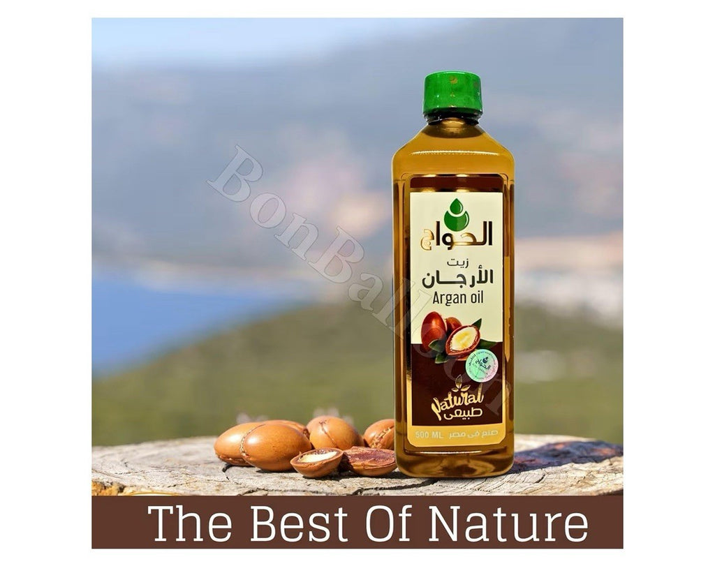 Al Hawag Argan Oil Cold Pressed Pure Natural 500ml الحواج زيت الأرجان ٥٠٠ جرام