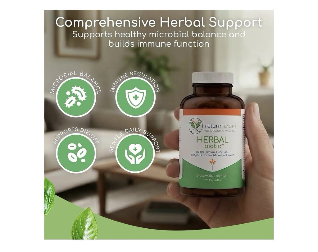 Return Healthy Herbal Biotic Immune Support Microbial Levels Support 120 Capsule