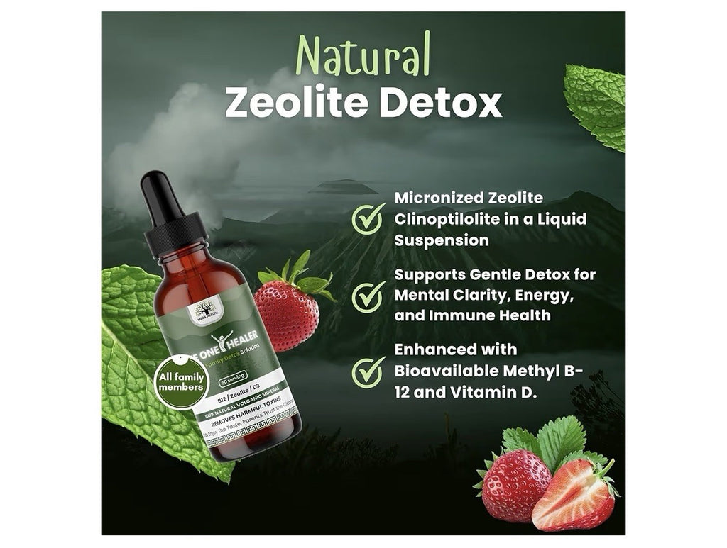 Mega Health The One Healer Zeolite Detox for Kids & Adults Pure Drops 2 Pack