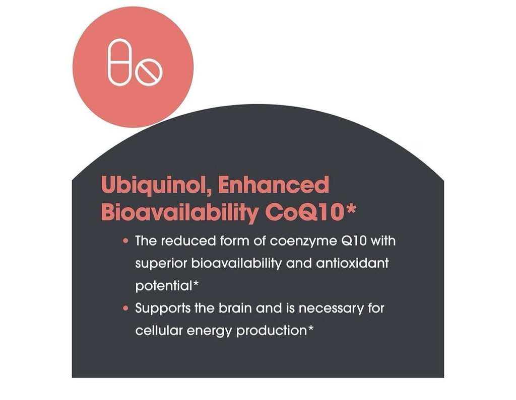 Allergy Research Group CoQ10 Ubiquinol Stable Bioavailable CoQ10 60 Softgels