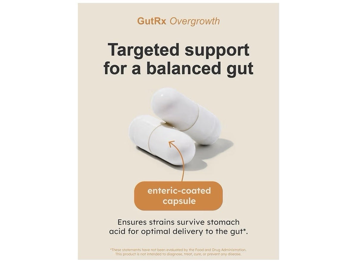 Overgrowth Probiotics Gut Digestive Health Support for Women and Men 30 Capsules