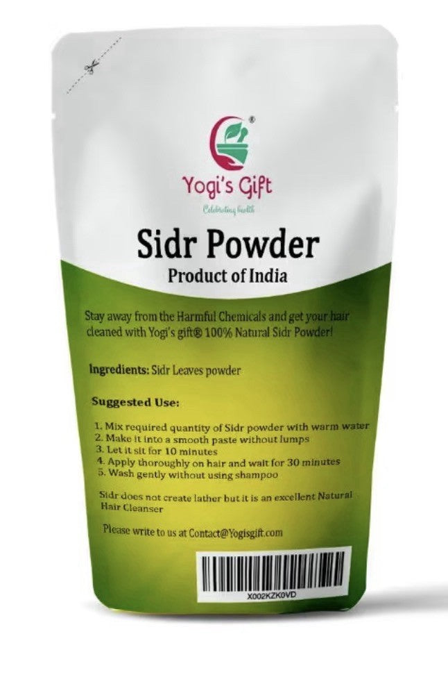 Yogi's Gift Sidr Powder Natural Herbal Hair Cleanser & Revitalizer 100 Grams