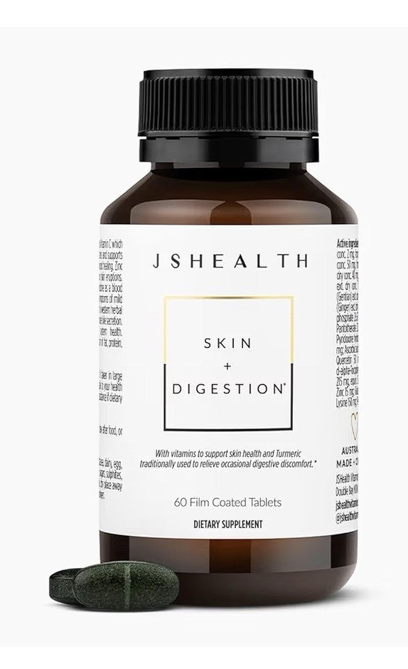 2 Packs JSHealth Vitamins Skin and Digestion Formula Skin Acne Supplement 120Tab