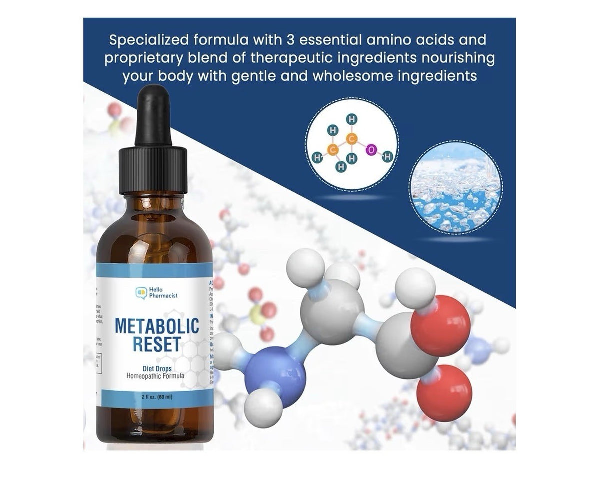 HelloPharmacist Original Metabolic Reset Homeopathic Diet Drops Original Formula