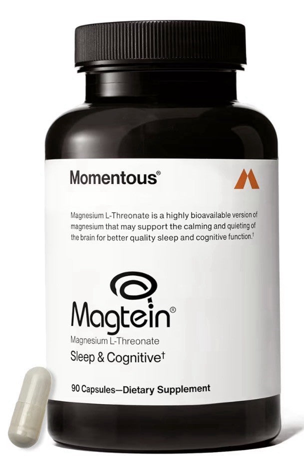 Momentous Magtein Magnesium L-Threonate Brain & Rest Support Supplement 90 Caps