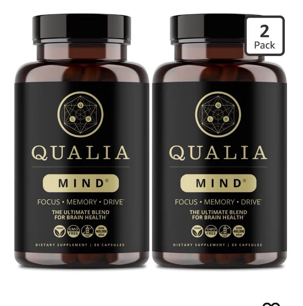 2 Pack Qualia Mind Focus Memory Drive The Ultimate Blend For Brain Health