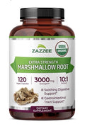 Zazzee Marshmallow Root Digestive Gastrointestinal Support 4 Month Supply 120cap