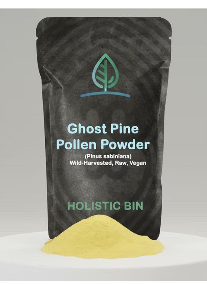 Holistic Ghost Pine Pollen Powder Pinus Sabiniana Golden California 40 Servings