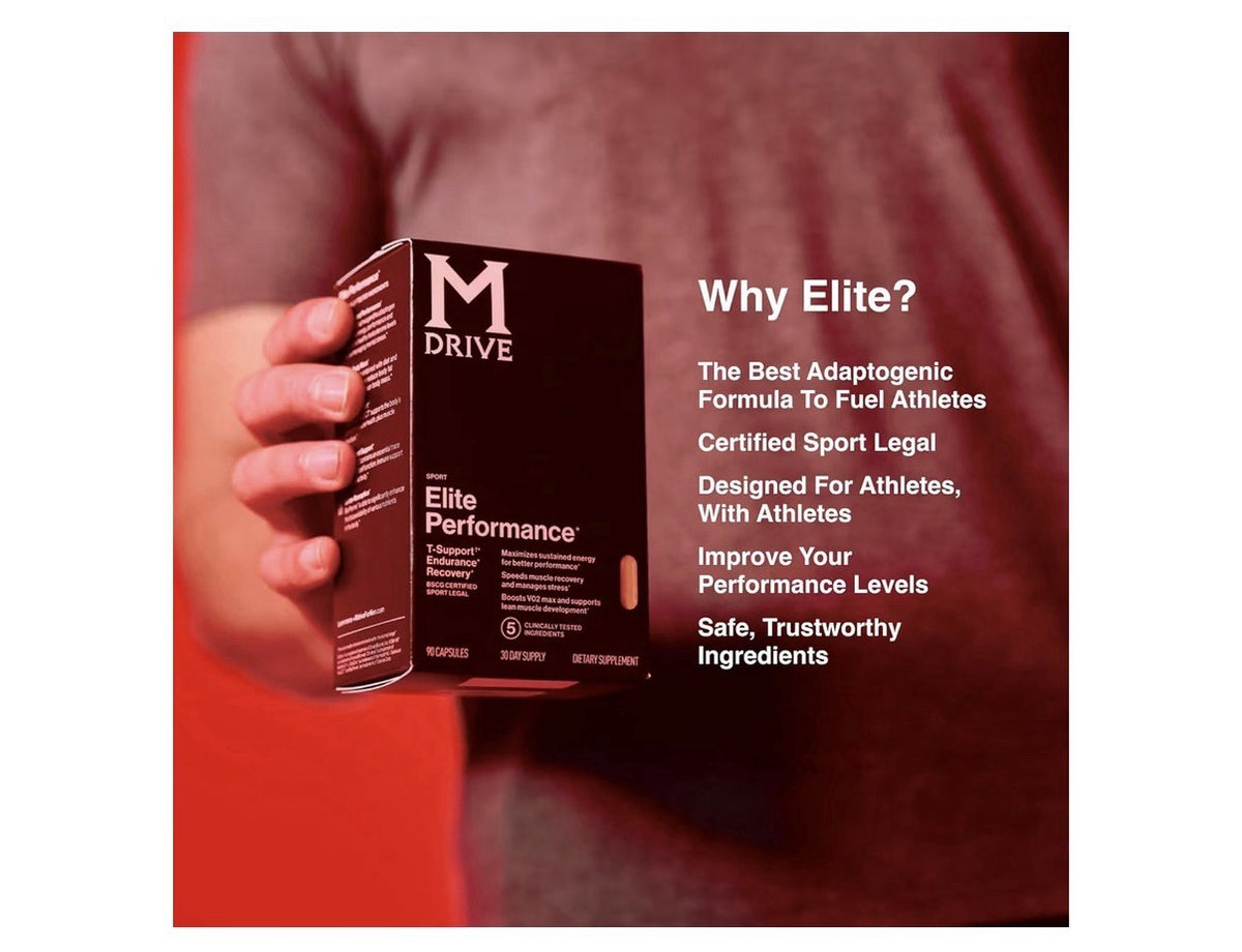 Mdrive Elite Testosterone Booster for Men Muscle Recovery Stress Relief 90 Caps