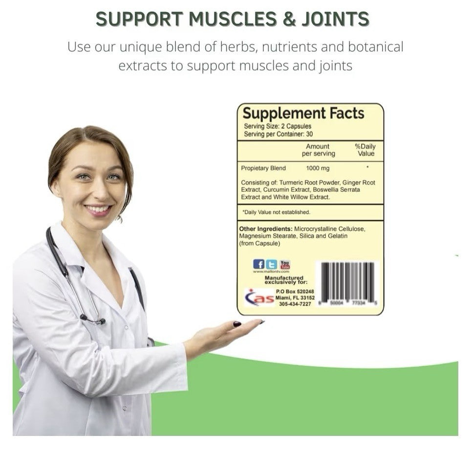ARMY HEALTH Turmeric Curcumin Supplement Capsules Extra Strength Turmeric 60Caps