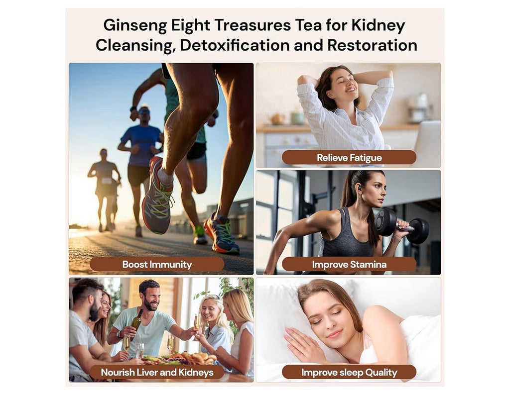 Oryvox Ginseng Eight Treasure Goji Berries Ginseng Kidney Detox Cleanse Tea 25TB