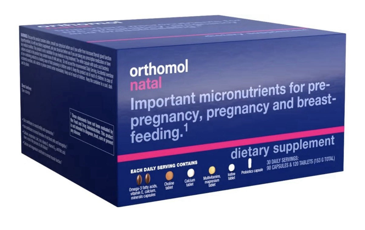Orthomol Natal Supports Health for Pre-Pregnancy Breastfeeding 30 Daily Servings