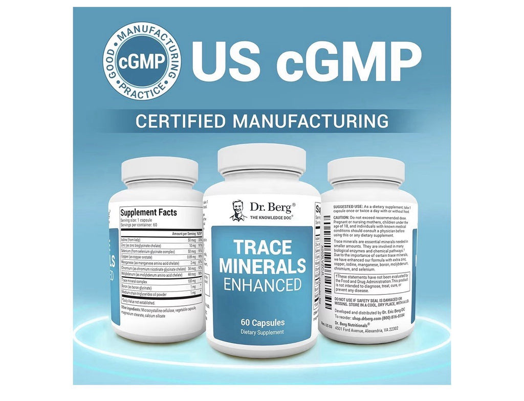 Dr. Berg Trace Minerals Enhanced 60 Capsules Dietary Supplement