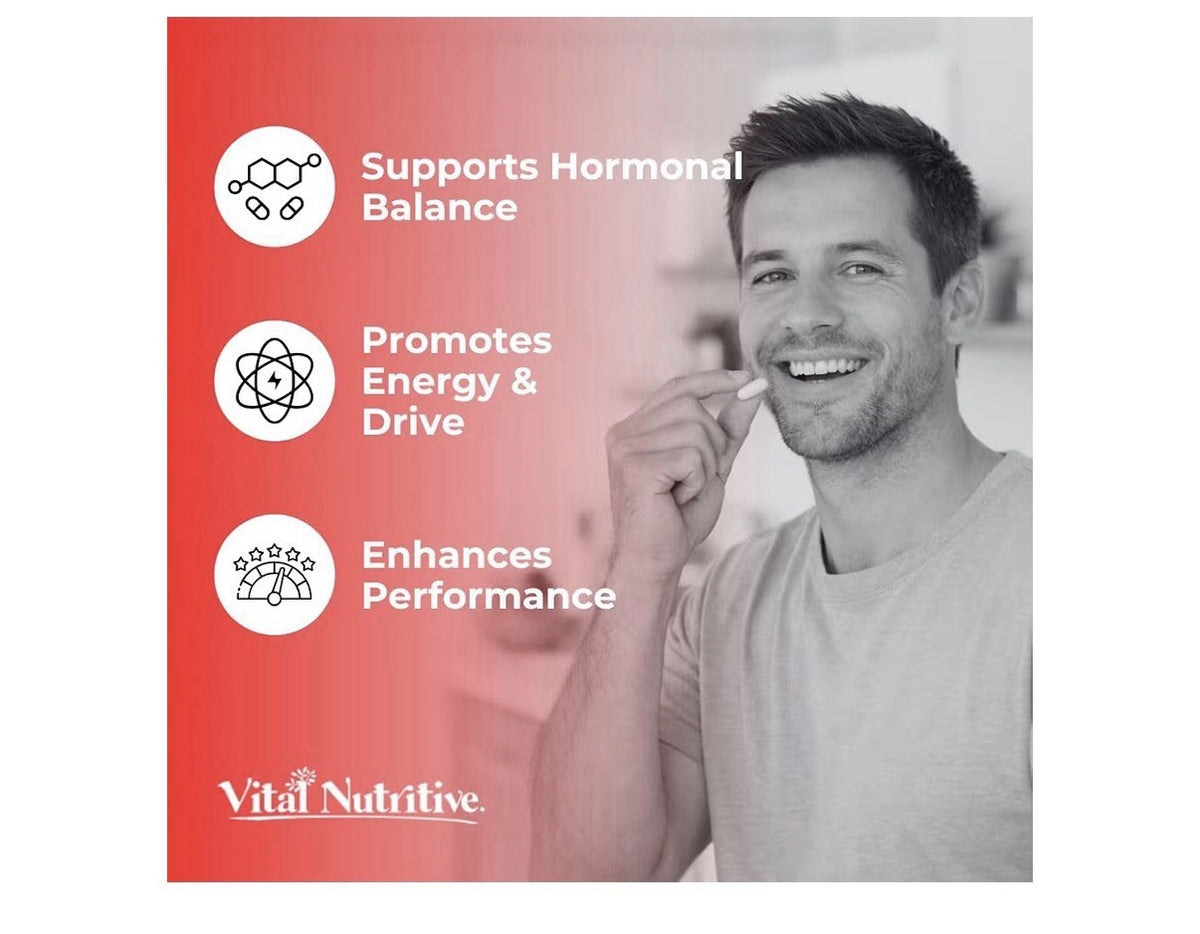 VITAL NUTRITIVE Vital Testo Support Natural Testosterone Stamina Support 3 Pack