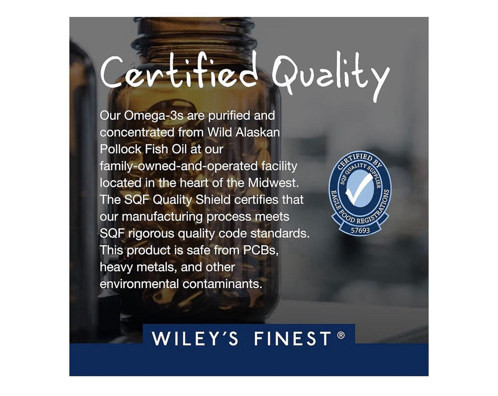 Wiley's Finest Wild Alaskan Fish Oil Peak EPA Heart  Joint Support 120 Softgels