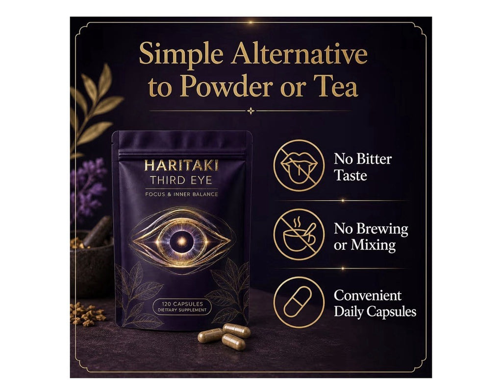 Haritaki Third Eye Focus & Inner Balance Terminalia Chebula Fruit Extract 120cap