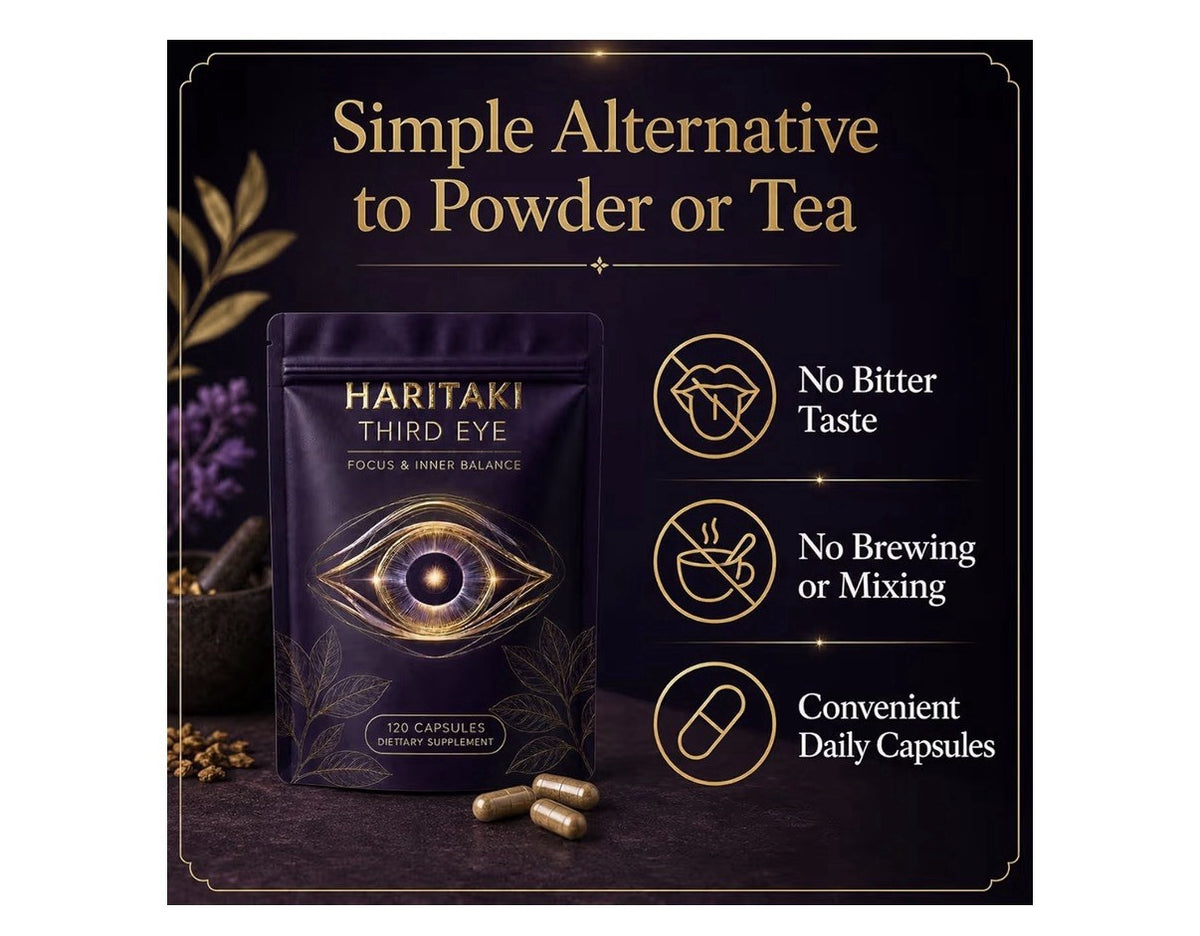 Haritaki Third Eye Focus & Inner Balance Terminalia Chebula Fruit Extract 120cap