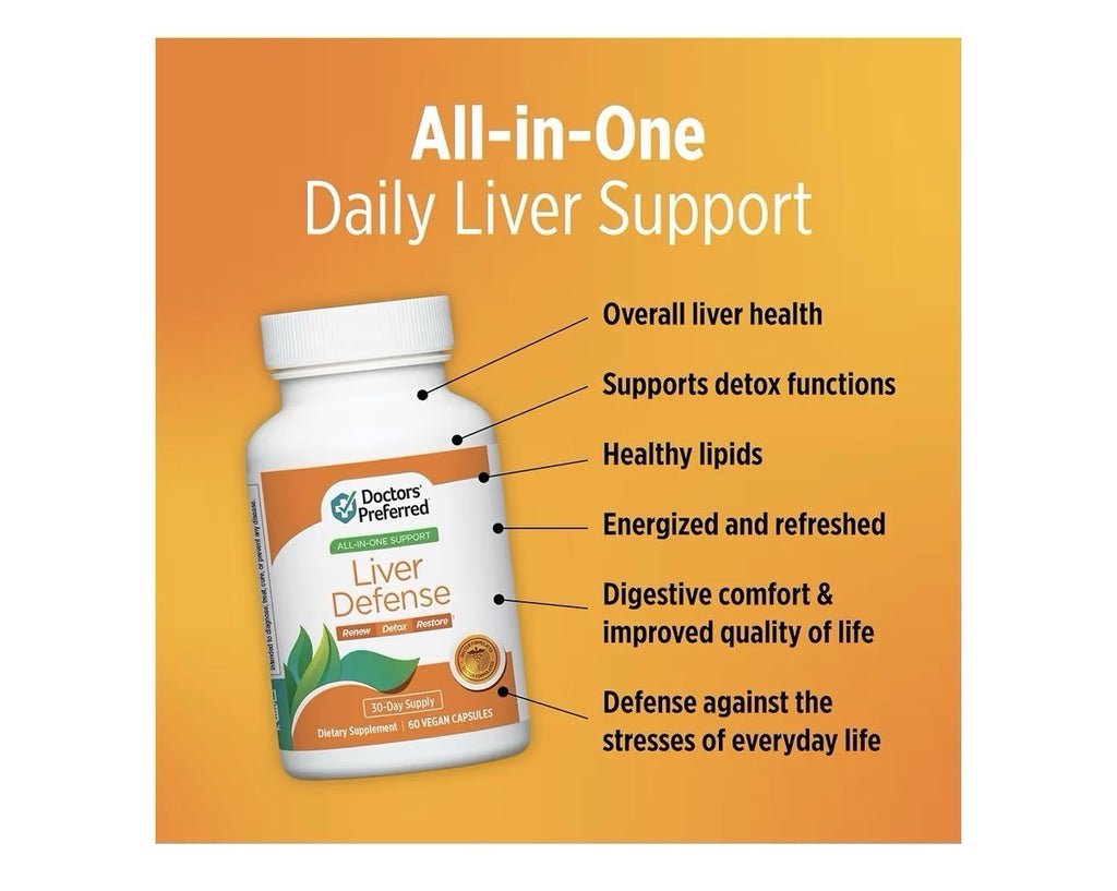 2 Pack DOCTORS' PREFERRED Liver Defense Renew Detox Restore