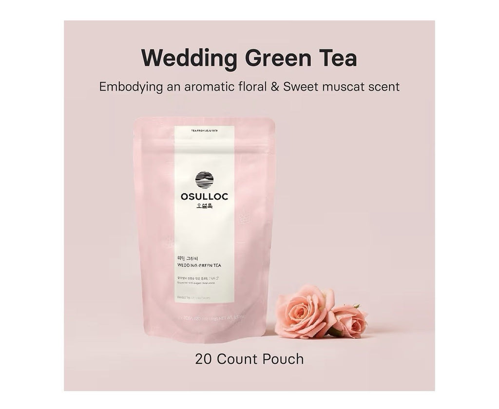 OSULLOC Wedding Green Tea 20 Pyramid Tea Bags Floral & Muscat Sweet Fruit Tea