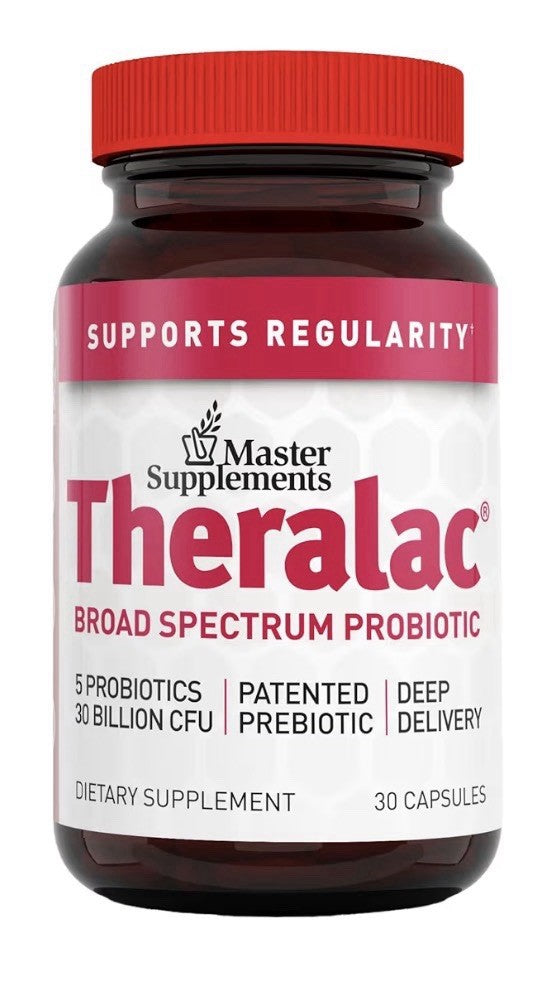 Master Supplements Theralac Probiotic Prebiotic Gut Health Gas Bloating 30 Caps