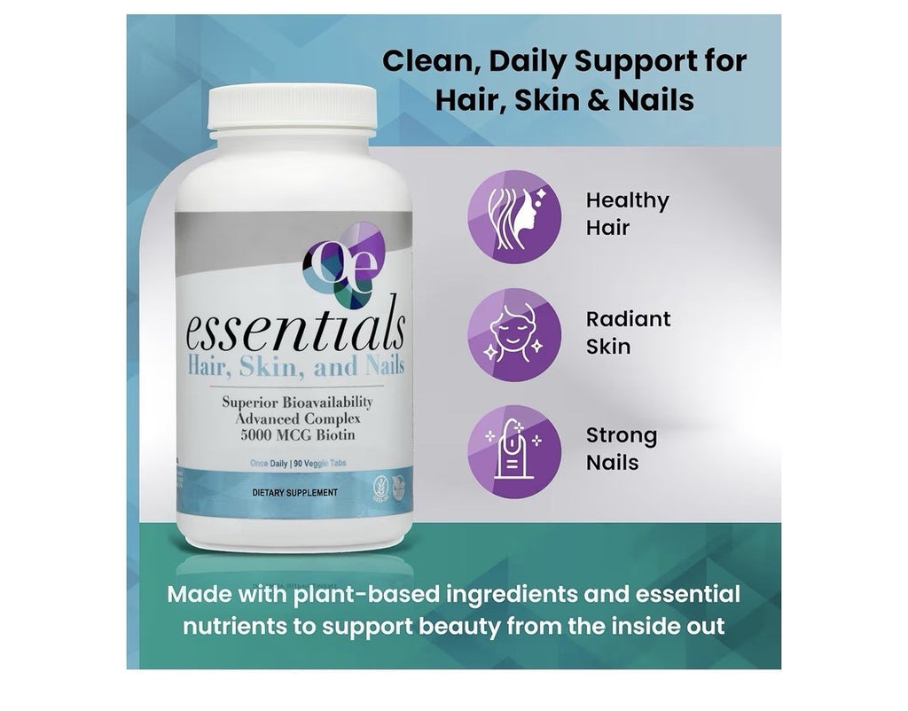 Organic Excellence Hair Skin Nails Vitamins for Women & Men 30 Tablets