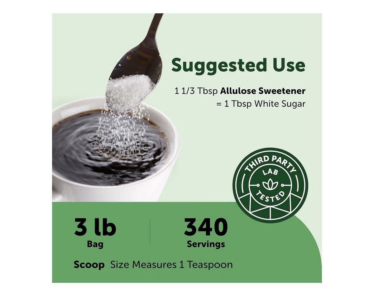Micro Ingredients Allulose Sweetener Zero Calorie Keto Friendly 300 Packets