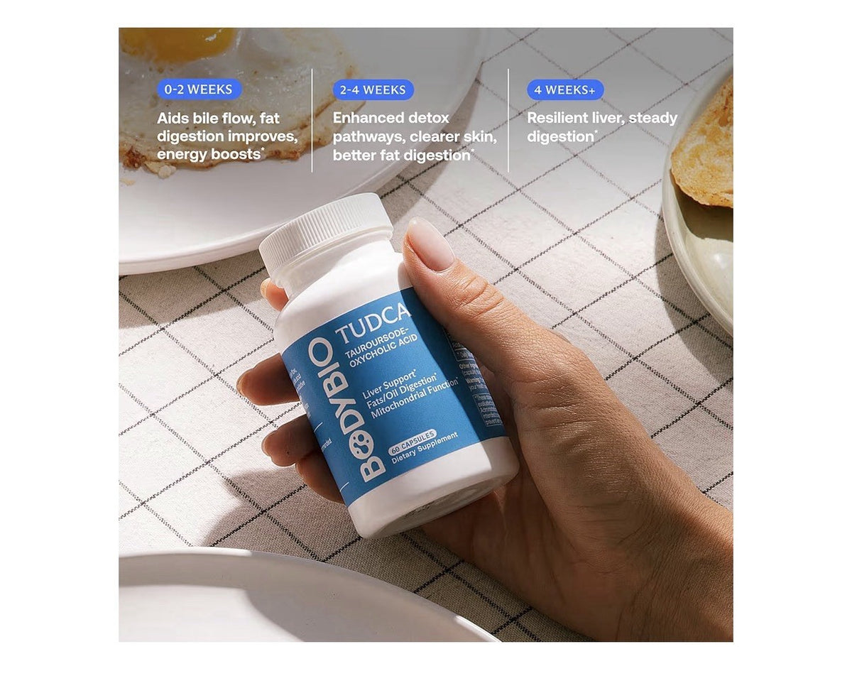BodyBio TUDCA Pure Tauroursodeoxycholic Acid Supplement Liver Detox Fat Metab