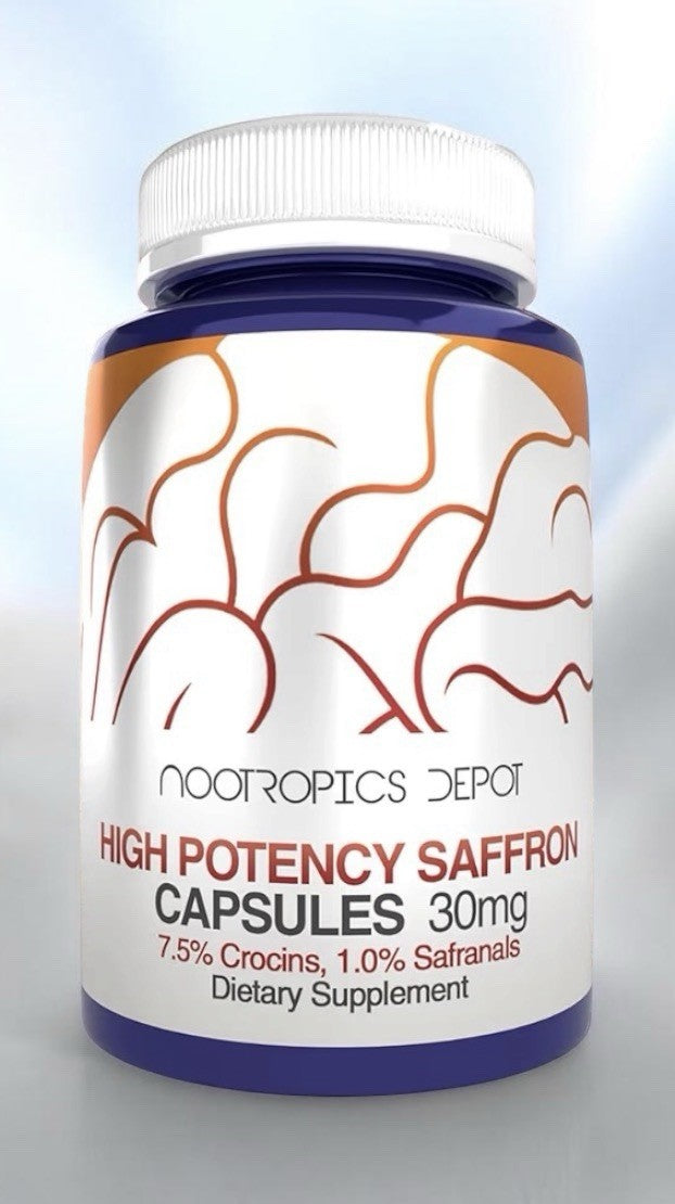 Nootropics Depot High Potency Saffron 30mg Dietary Supplement 180 Capsules
