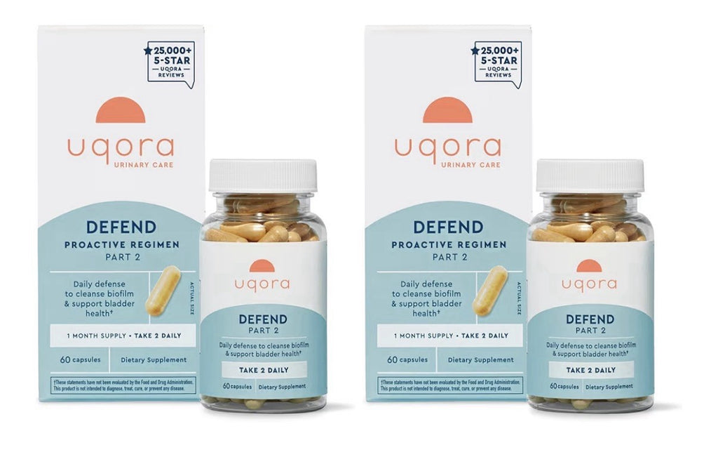 2Psc Uqora Defend Urinary Tract Health Supplement Support Biofilm Bladder Health