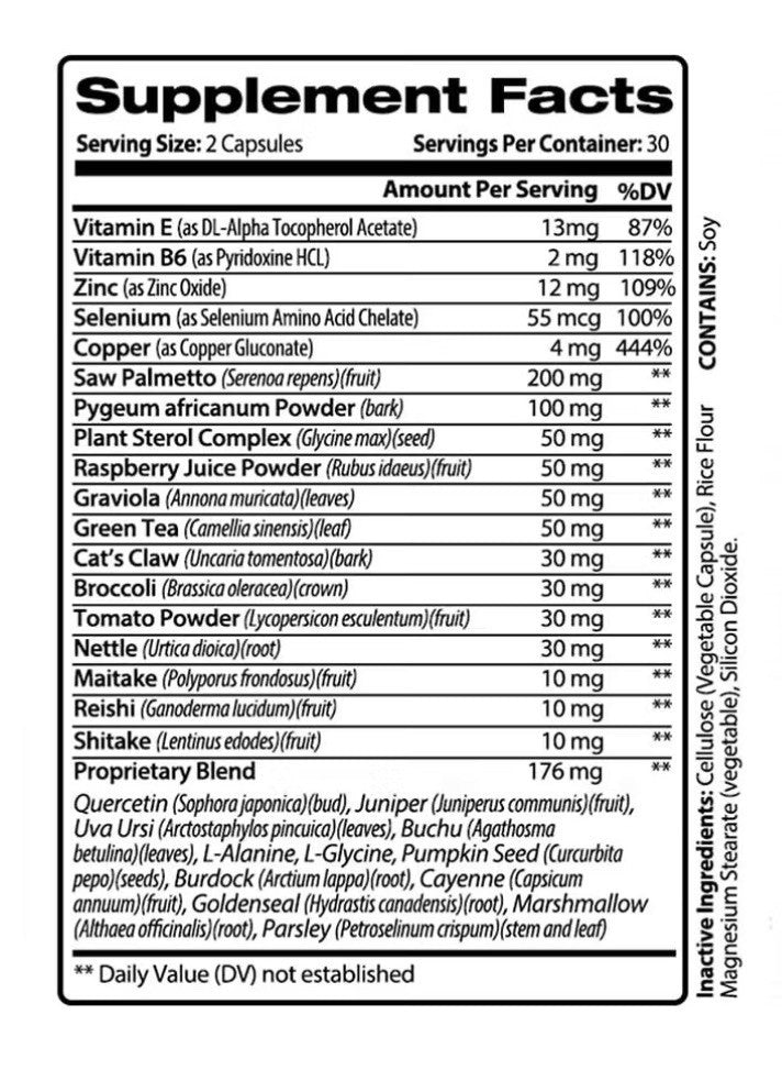 PureNature Prostanova Natural Prostate Support Supplement with Saw Palmetto 60ca