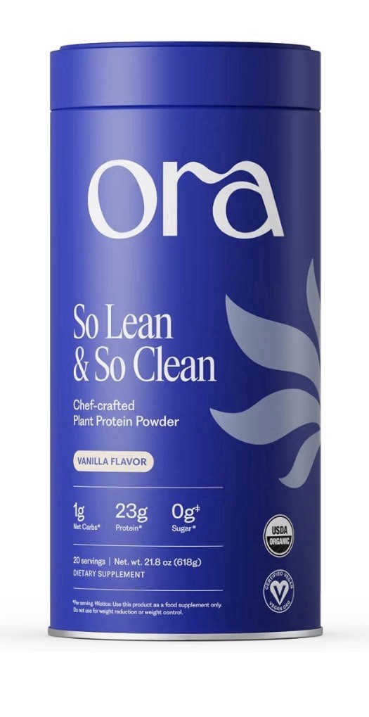 Ora So Lean & So Clean Plant Protein Powder for Women and Men Vanilla 21.8oz