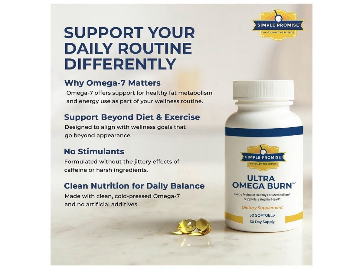 Simple Promise Ultra Omega Burn Fish Oil Heart Health Metabolism Support 30sgel
