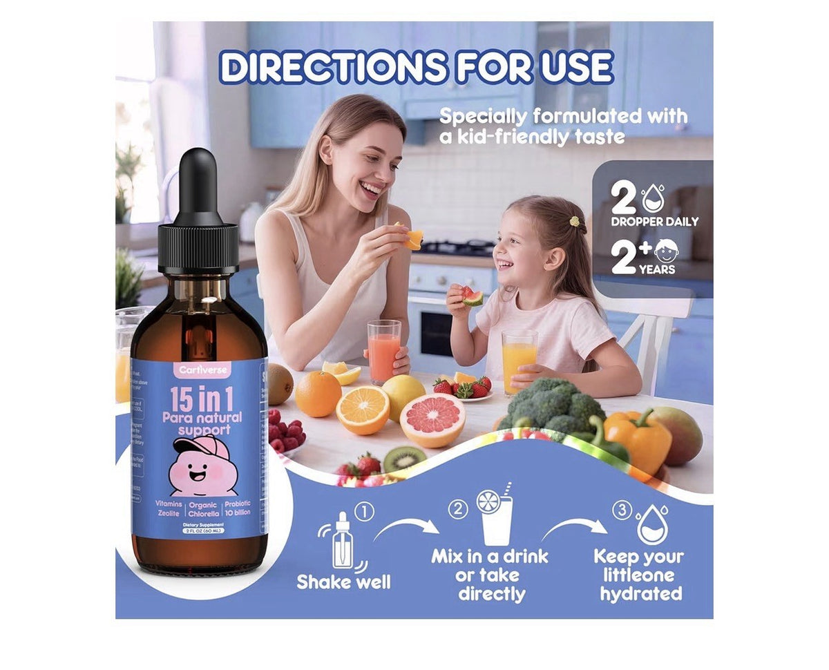 2Pack Cartiverse 15 in 1 Para Natural Support Parasite Cleanse for Humans & Kids