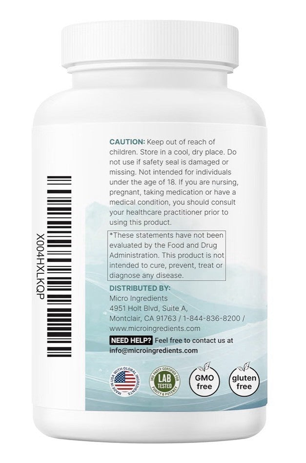 Micro Ingredients Niacin Vitamin B3 500mg Per Serving 400 Capsules Flush Free