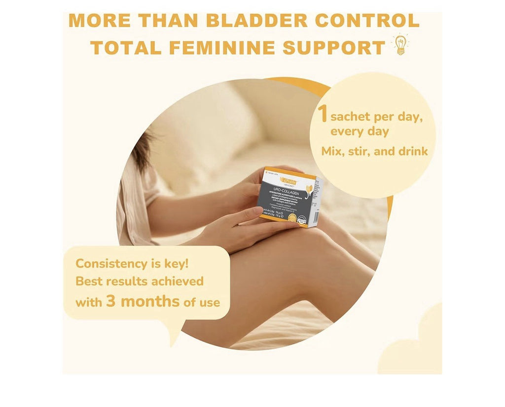 Vevoec Gynable UroCollagen Powder Female Health Bladder Control Supplement