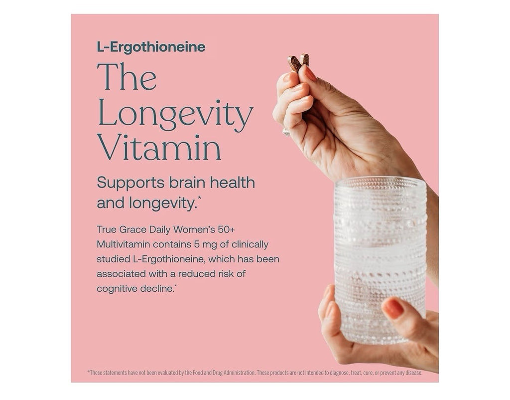 True Grace Daily Women Multivitamin 50+ Energy Longevity Heart Memory 120Tablets