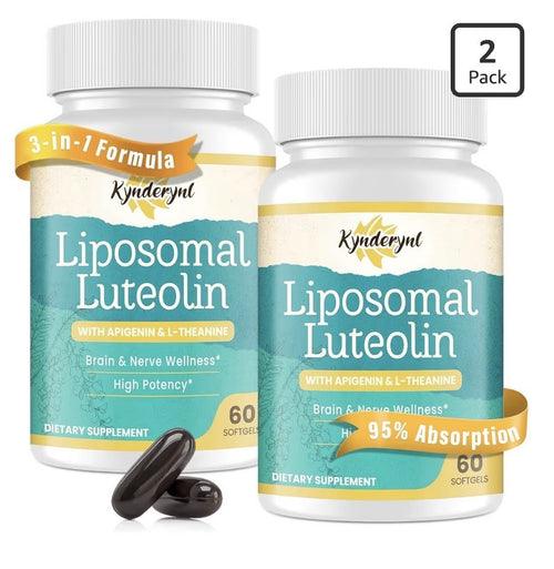 2 Pack Kynderynl Liposomal Luteolin 200mg Supplement Brain Nerve Wellness