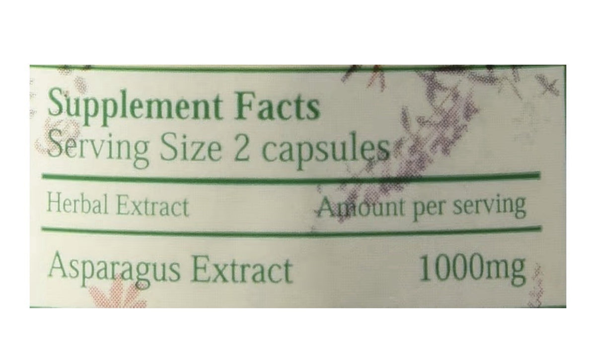 Chi's Enterprise Asparagus Extract 120 Capsules Natural Herbal Supplement