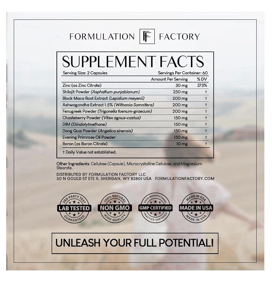 Formulation Factory She's Obsessed Hormonal Balance Support for Women 120capsule