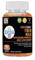 CLINICAL DAILY Fiber Max Natural Probiotic High Fiber 60 Gummies For Adults Kids