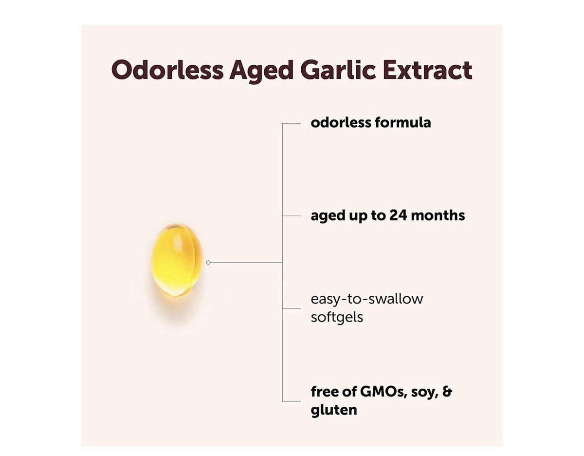 Micro Ingredients Aged Garlic Extract Odorless  2 Years Aged 300 Softgels