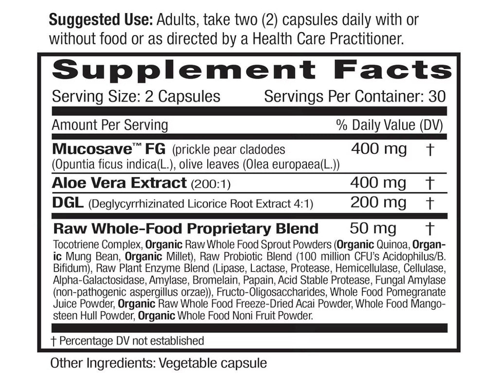 EMERALD LABS Reflux Health Indigestion Heartburn Acid Relief Digestive 60capsule